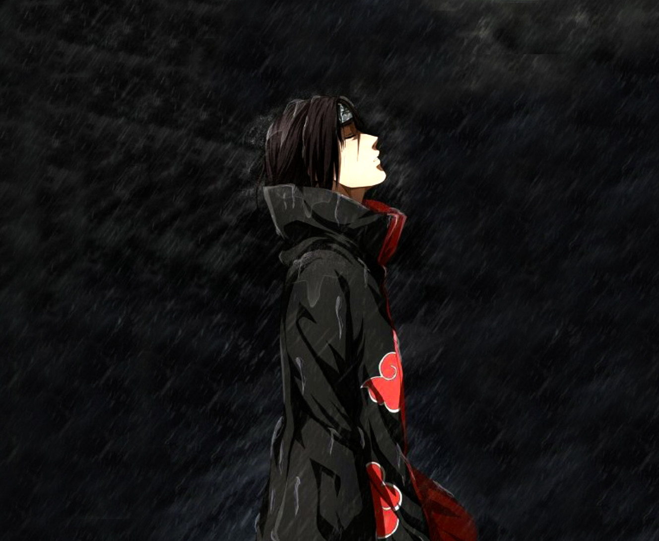 itachi in the rain