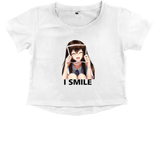 Kids' Premium Cropped T-Shirt - i smile - Mfest