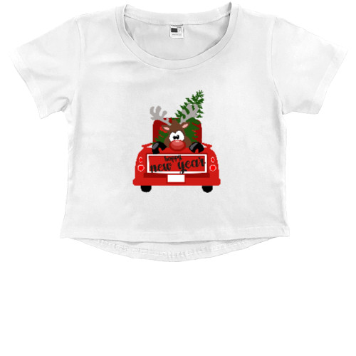 Kids' Premium Cropped T-Shirt - happy new year - Mfest