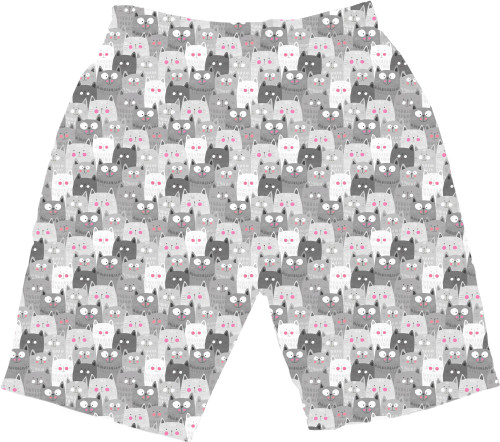 Men's Shorts 3D - котейка - Mfest