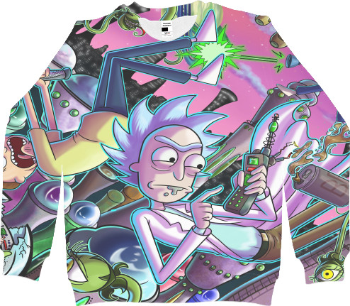 Women's Sweatshirt 3D - Rick and Morty art - Mfest