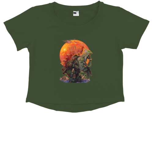 Kids' Premium Cropped T-Shirt - stalker - Mfest