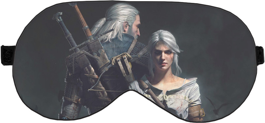 Маска для сна 3D - witcher geralt and ciri - Mfest