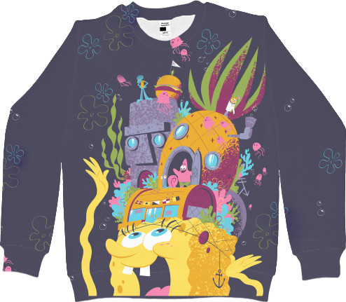 Men's Sweatshirt 3D - ГУБКА БОБ - Mfest