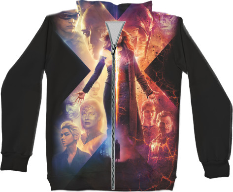 Unisex Zip-through Hoodie 3D - x-men - Mfest