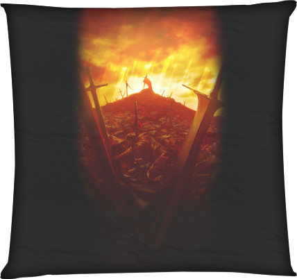 Square Throw Pillow - battle of camlann - Mfest