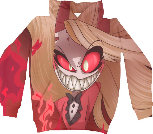 Kids' Hoodie 3D - hazbin hotel demon charlie - Mfest