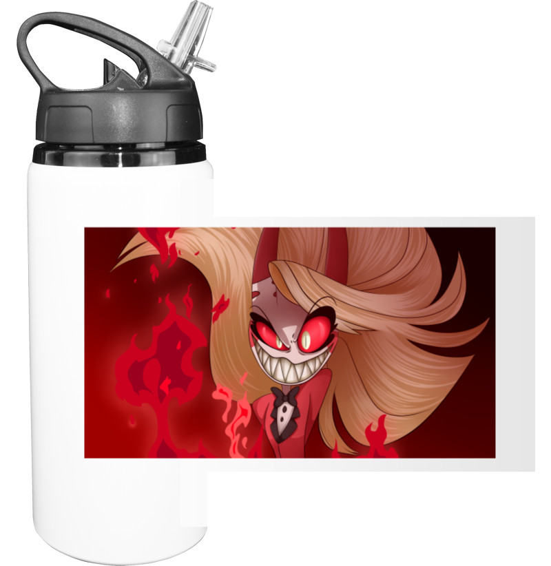 Sport Water Bottle - hazbin hotel demon charlie - Mfest