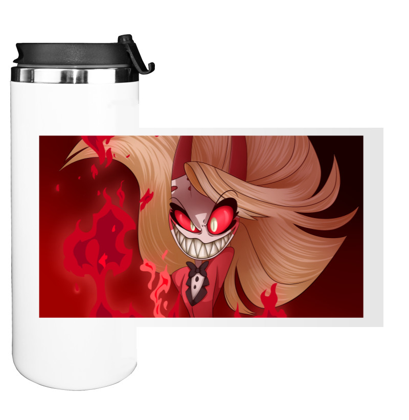 Water Bottle on Tumbler - hazbin hotel demon charlie - Mfest