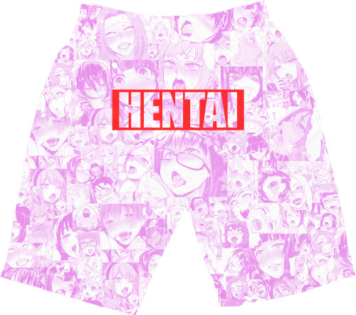 Men's Shorts 3D - ахегао 5 - Mfest