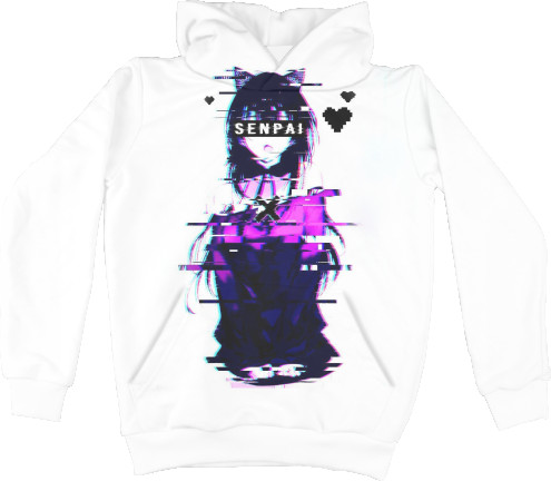 Senpai - Kids' Hoodie 3D - senpai - Mfest