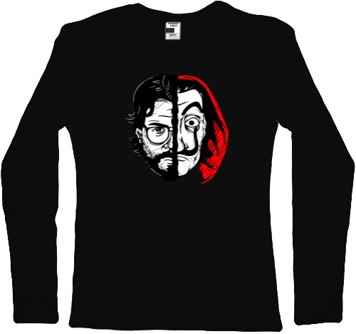 Women's Longsleeve Shirt - la casa de papel dali mask - Mfest