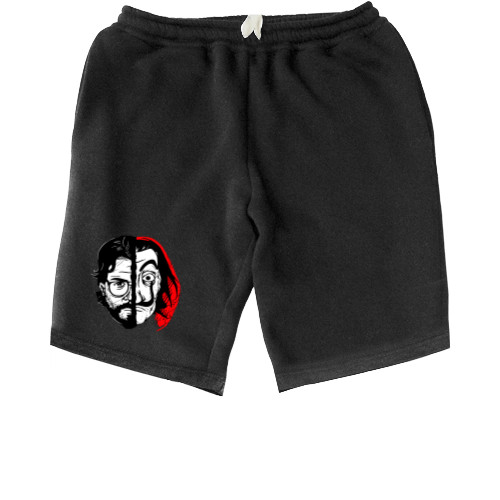 Men's Shorts - la casa de papel dali mask - Mfest