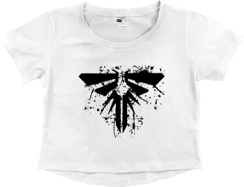 Women's Cropped Premium T-Shirt - The last of us spray logo - Mfest