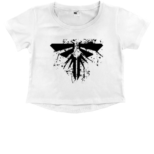 Kids' Premium Cropped T-Shirt - The last of us spray logo - Mfest