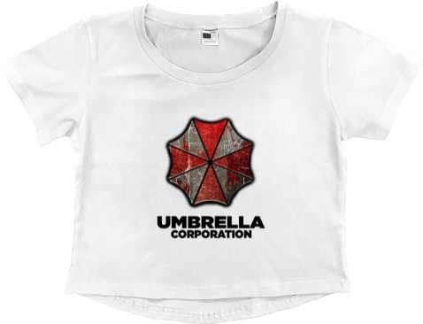 Women's Cropped Premium T-Shirt - UMBRELLA CORPORATION - Mfest