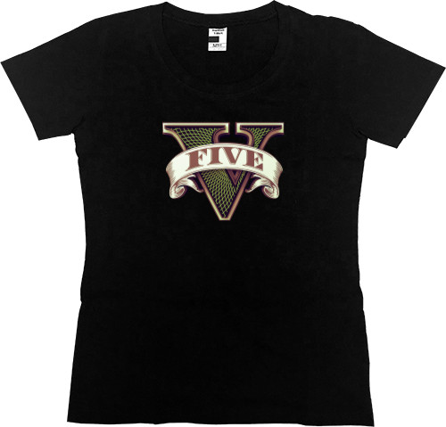 Women's Premium T-Shirt - GTA 5 3D Logo - Mfest