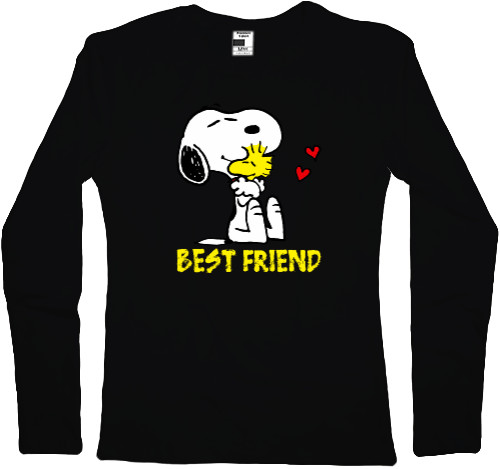 Футболка з Довгим Рукавом Жіноча - Best friend (snoopy) - Mfest