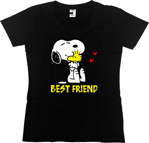 Футболка Преміум Жіноча - Best friend (snoopy) - Mfest