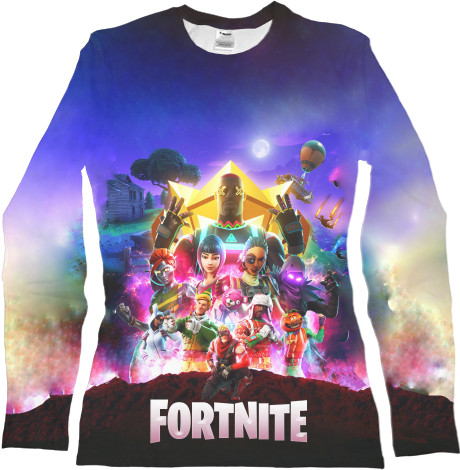 Women's Longsleeve Shirt 3D - fortnite 2 - Mfest