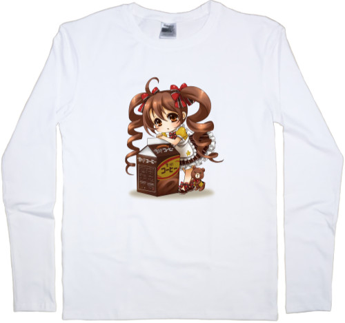 Anime - Kids' Longsleeve Shirt - girls chibi comida - Mfest