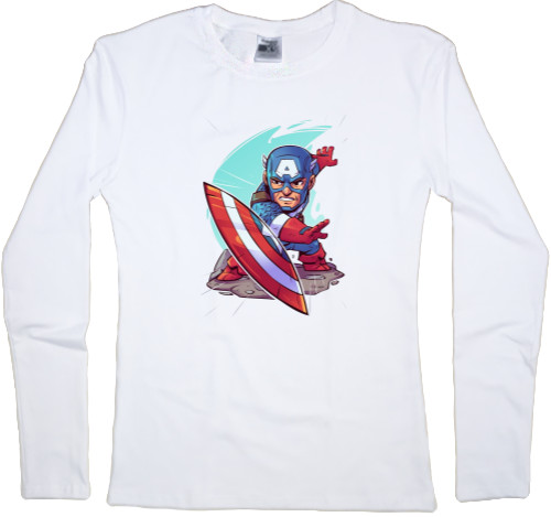 Women's Longsleeve Shirt - Captain America - Mfest