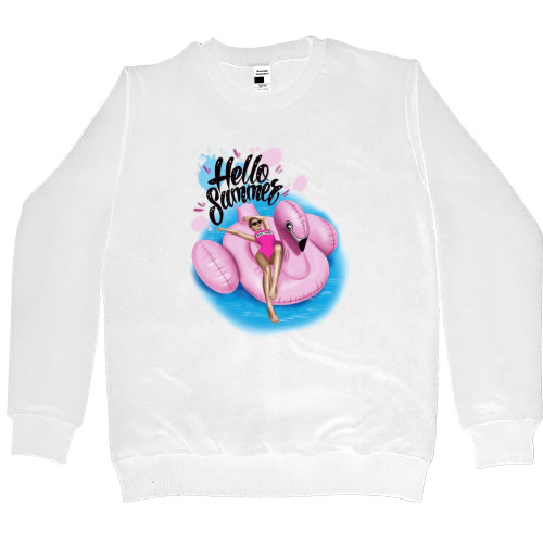 Women's Premium Sweatshirt - HELLO SUMMER - Mfest