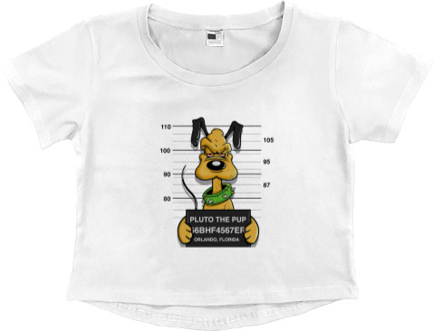 Women's Cropped Premium T-Shirt - Pluto The Pup - Mfest