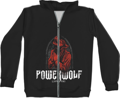 Unisex Zip-through Hoodie 3D - powerwolf 4 - Mfest