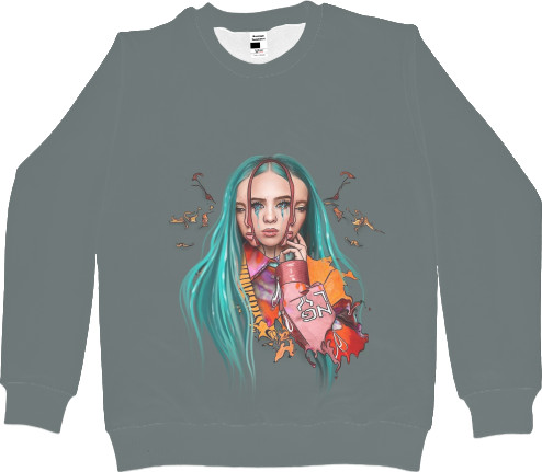 Men's Sweatshirt 3D - billie eilish - Mfest