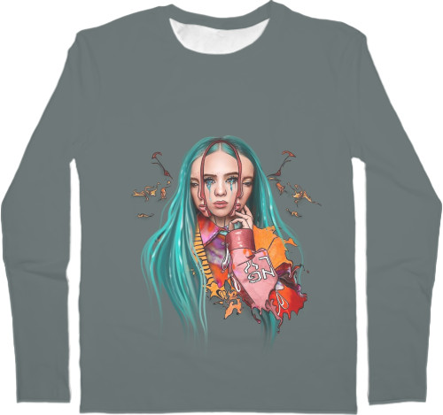 Men's Longsleeve Shirt 3D - billie eilish - Mfest