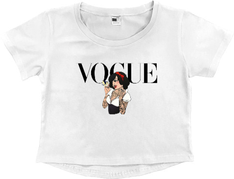 Women's Cropped Premium T-Shirt - Princess Vogue (Белоснежка) - Mfest