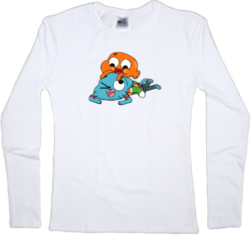 Women's Longsleeve Shirt - gumball and darwin 3 - Mfest