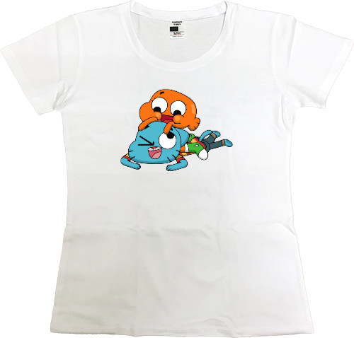 Women's Premium T-Shirt - gumball and darwin 3 - Mfest