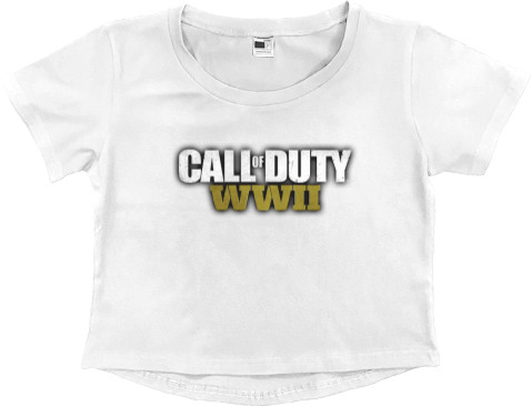 Women's Cropped Premium T-Shirt - call of duty - Mfest