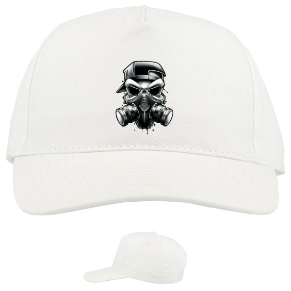 Baseball Caps - 5 panel - Skull And Gas Mask - Mfest