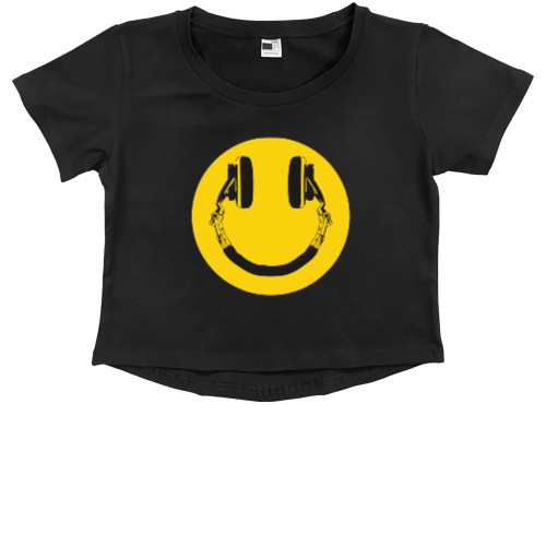 Kids' Premium Cropped T-Shirt - Смайлик - Mfest