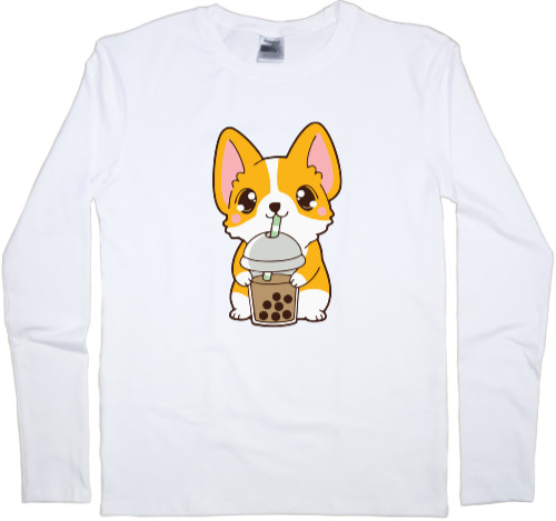 Men's Longsleeve Shirt - Boba Corgi - Mfest