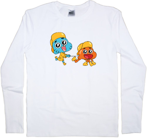 Men's Longsleeve Shirt - gumball and darwin 2 - Mfest