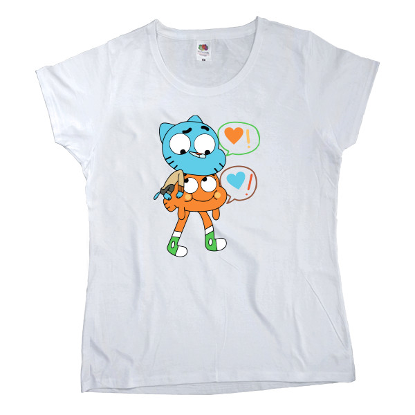 Women's T-shirt Fruit of the loom - gumball and darwin - Mfest