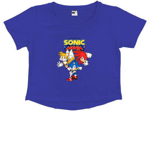 Kids' Premium Cropped T-Shirt - sonic mania - Mfest