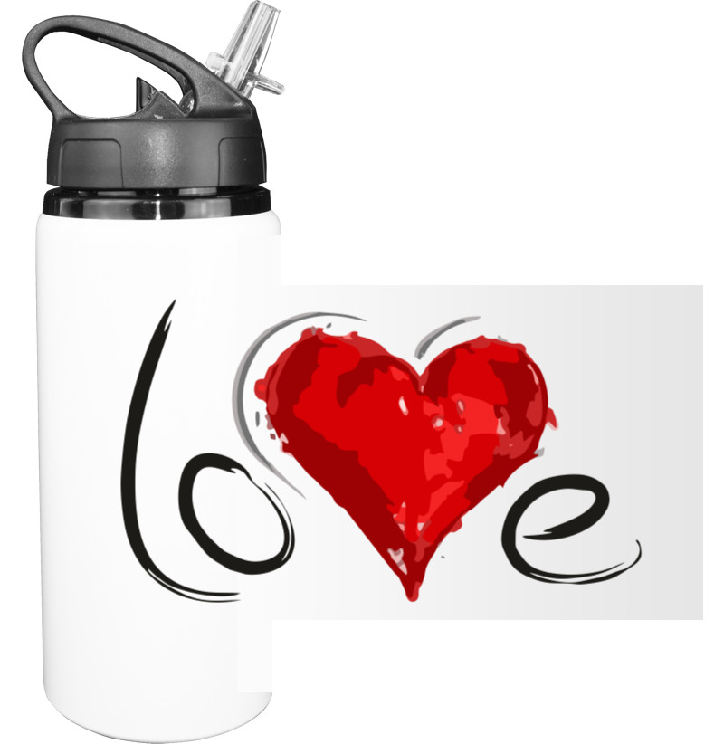 Sport Water Bottle - love - Mfest