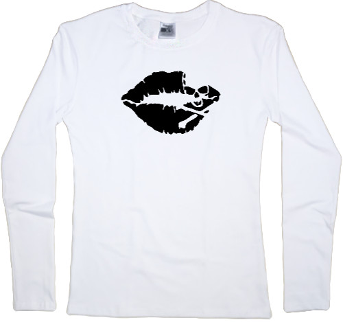 Women's Longsleeve Shirt - Skull Lips - Mfest