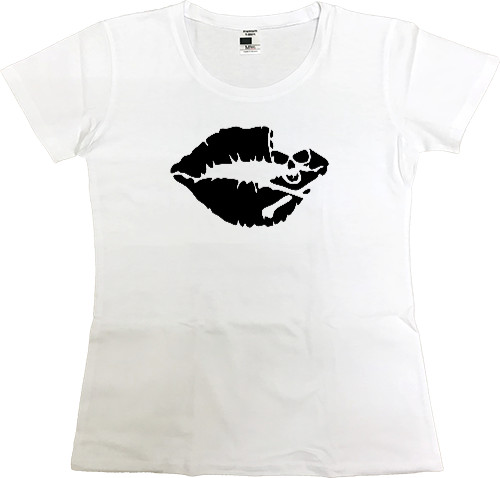 Women's Premium T-Shirt - Skull Lips - Mfest