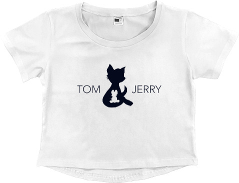 Women's Cropped Premium T-Shirt - TOM JERRY - Mfest