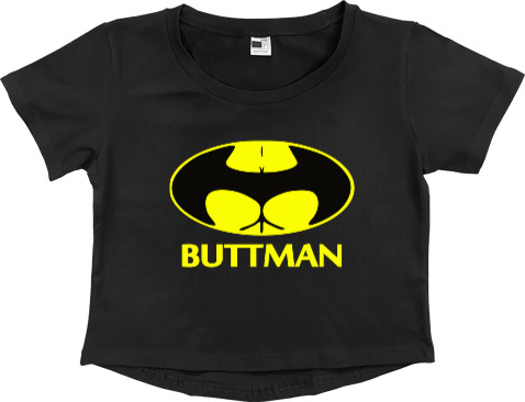 Women's Cropped Premium T-Shirt - BUTTMAN - Mfest