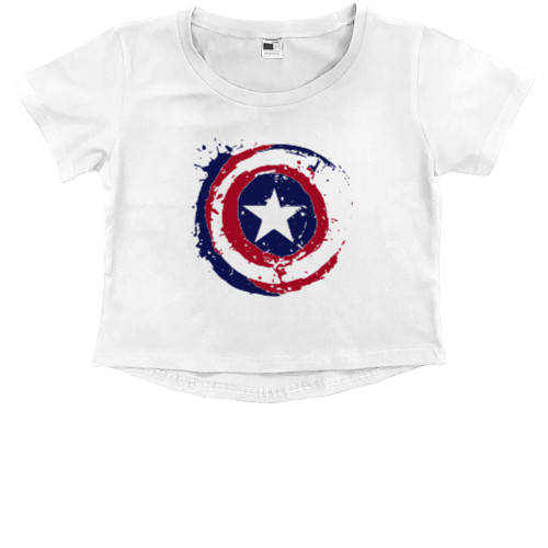 Kids' Premium Cropped T-Shirt - Щит - Mfest