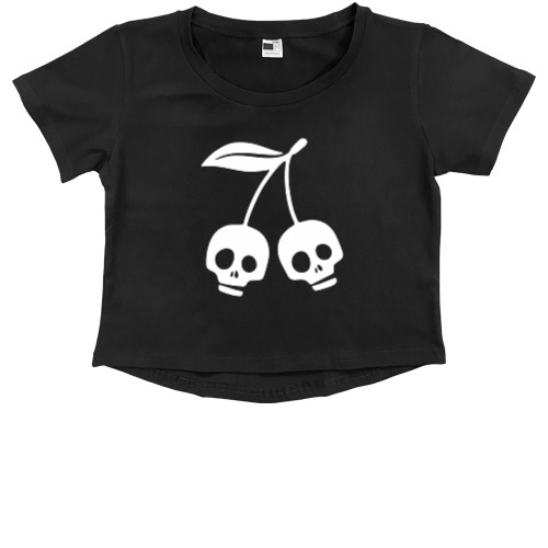 Kids' Premium Cropped T-Shirt - вишня - Mfest