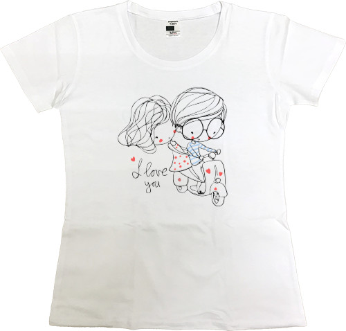 Women's Premium T-Shirt - i love you - Mfest