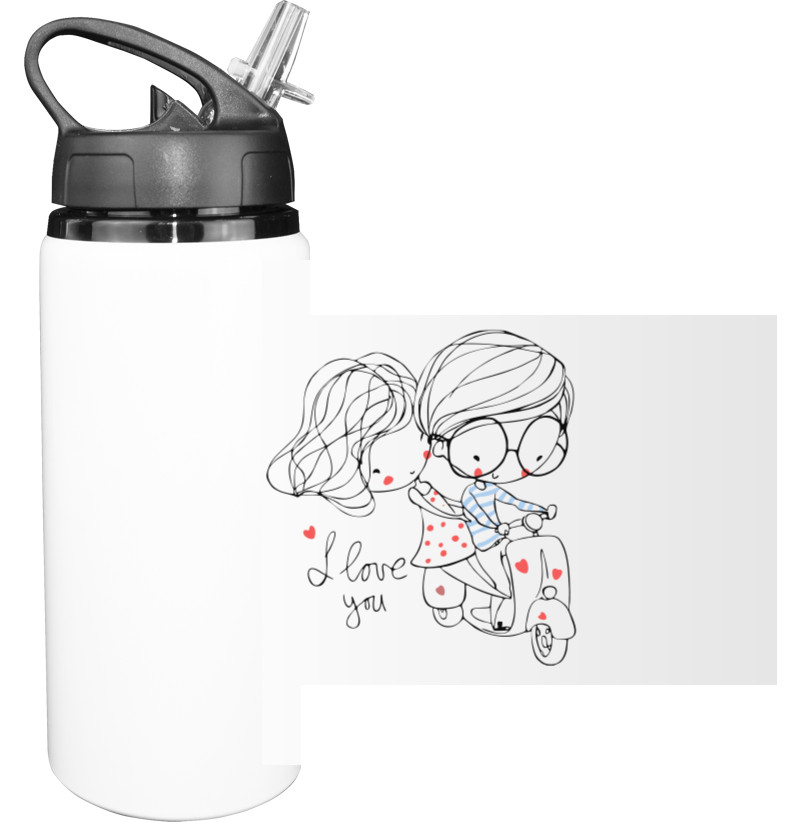 Sport Water Bottle - i love you - Mfest